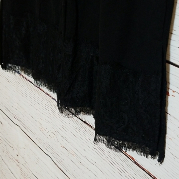 ZARA // wide leg pants lace trim - Picture 5 of 8